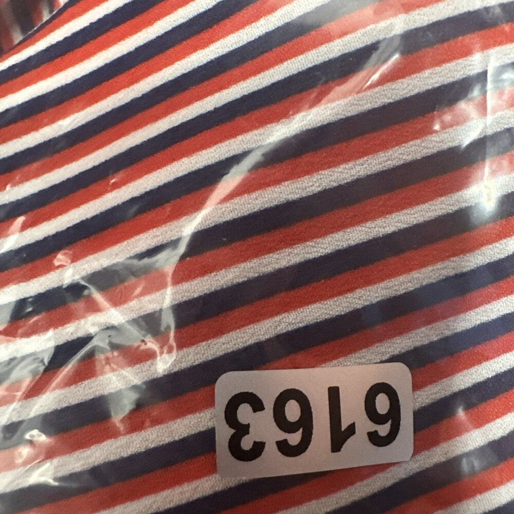 CAbi 5335 Blouse Top Shirt‎ Womens Medium Franklin Red Blue Vertical Stripe - Picture 13 of 13